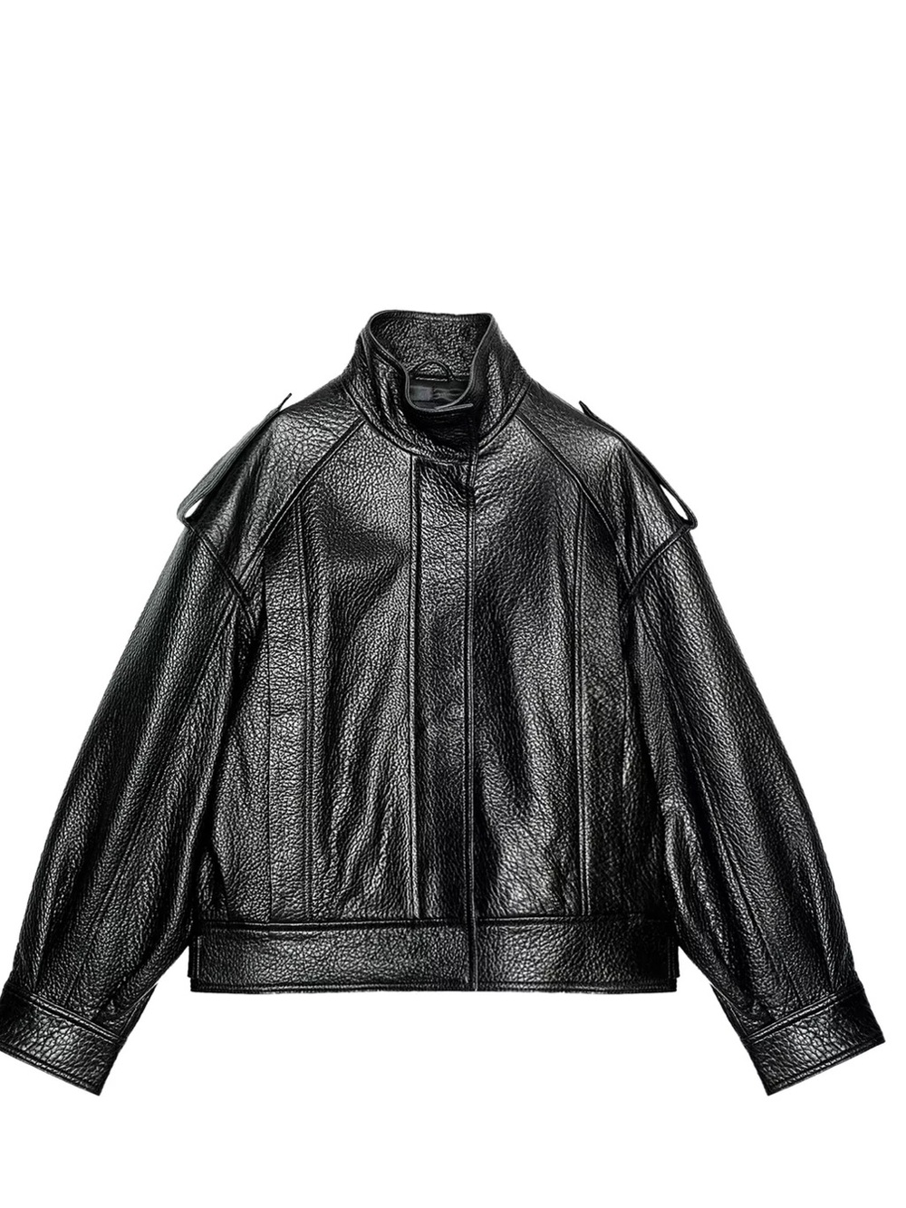 Zara Leather Bomber Jacket- limited Edition